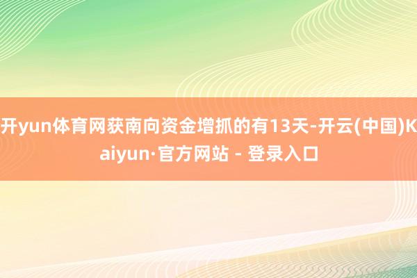 开yun体育网获南向资金增抓的有13天-开云(中国)Kaiyun·官方网站 - 登录入口