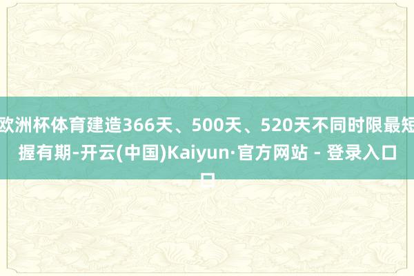 欧洲杯体育建造366天、500天、520天不同时限最短握有期-开云(中国)Kaiyun·官方网站 - 登录入口