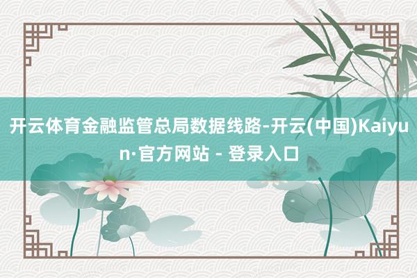 开云体育金融监管总局数据线路-开云(中国)Kaiyun·官方网站 - 登录入口