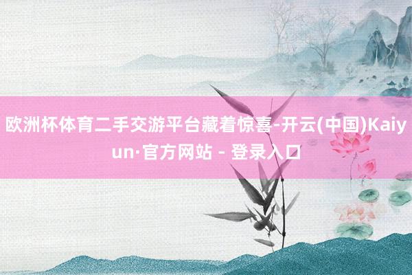 欧洲杯体育二手交游平台藏着惊喜-开云(中国)Kaiyun·官方网站 - 登录入口