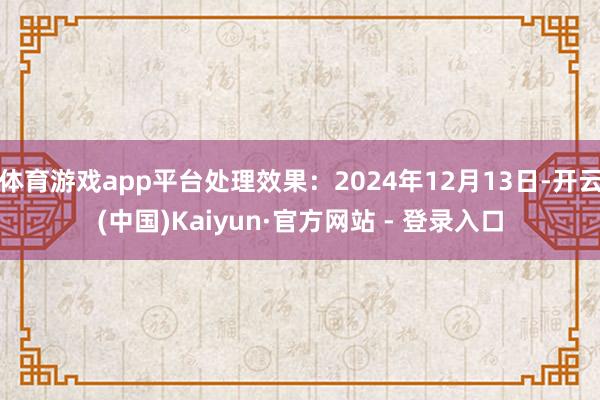 体育游戏app平台处理效果：2024年12月13日-开云(中国)Kaiyun·官方网站 - 登录入口
