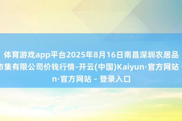 体育游戏app平台2025年8月16日南昌深圳农居品中心批发市集有限公司价钱行情-开云(中国)Kaiyun·官方网站 - 登录入口
